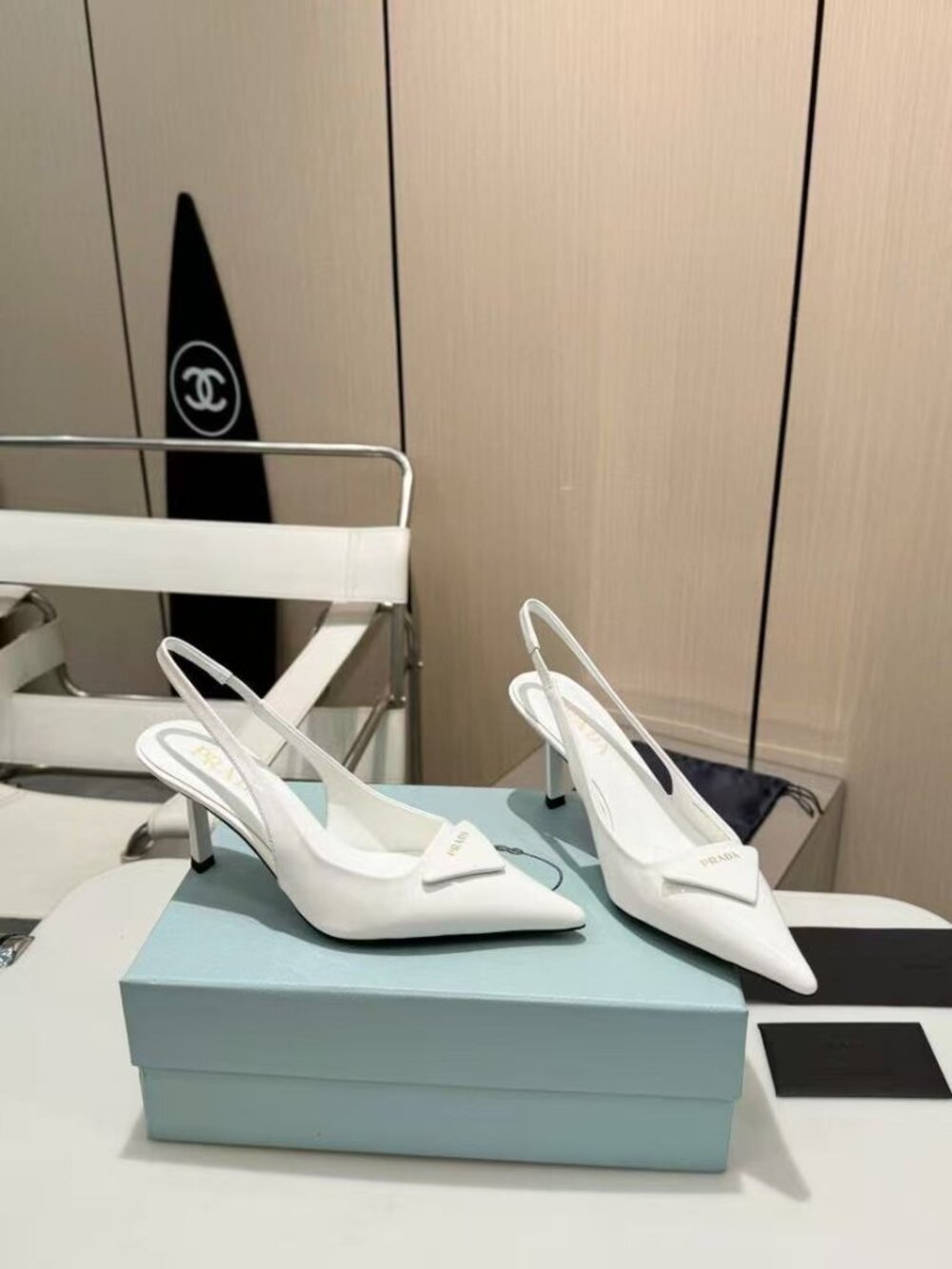 Prada Women's White Heels